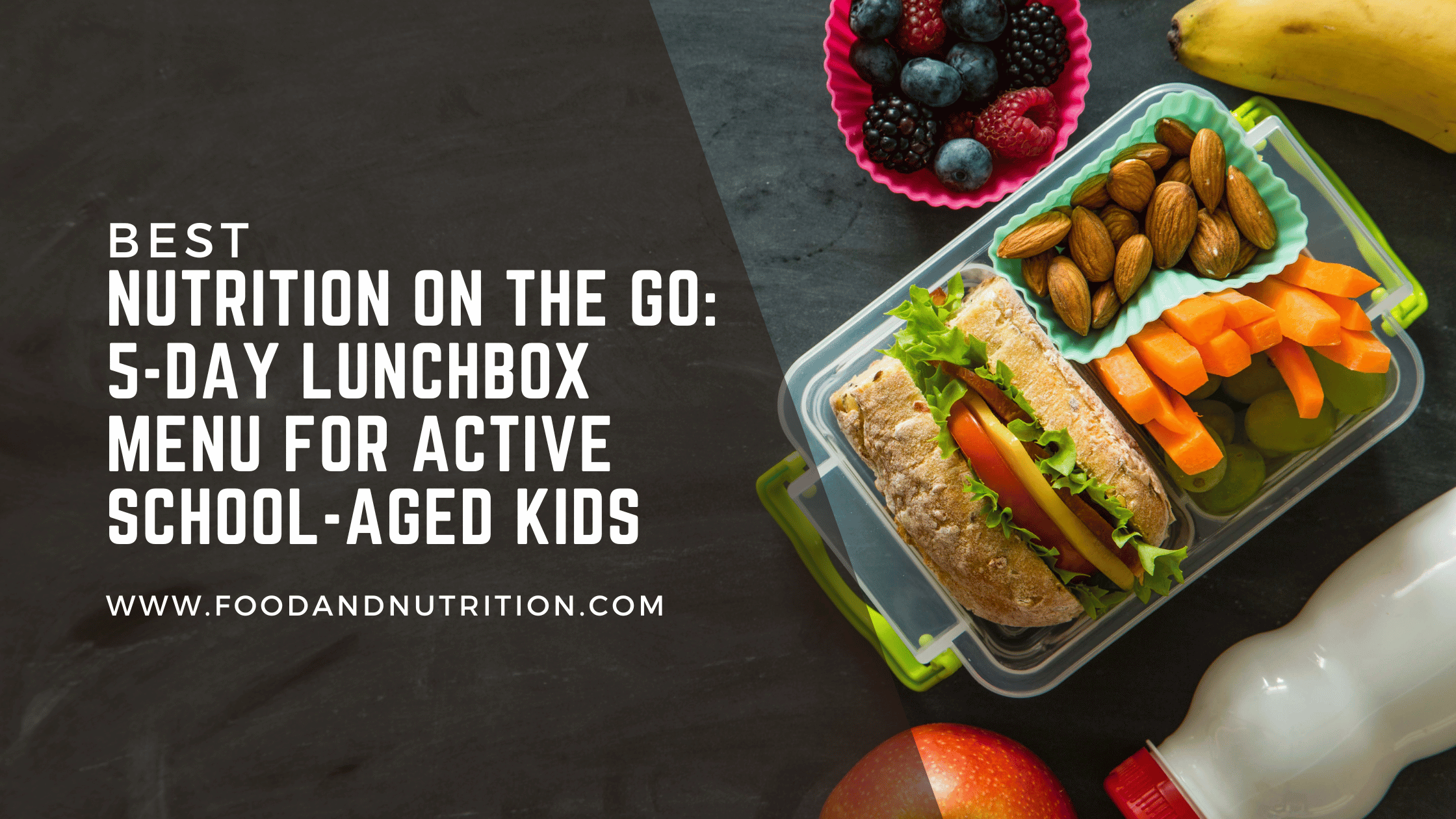 Nutrition on the Go: 5-Day Lunchbox Menu for Active School-Aged Kids