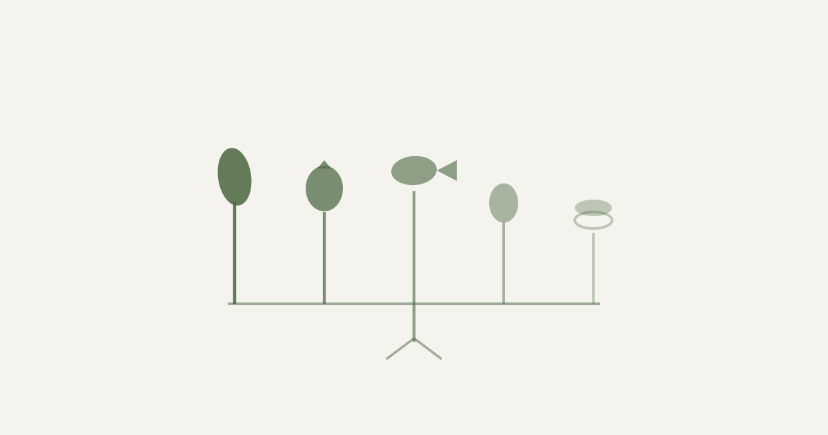 Scandinavian botanical illustration for Safe Cooking Temperatures — taxonomic baseline grid with five forms (whole-cut meat, poultry, fish, egg, leftovers) in descending prominence representing safe-temperature categories — OG featured image